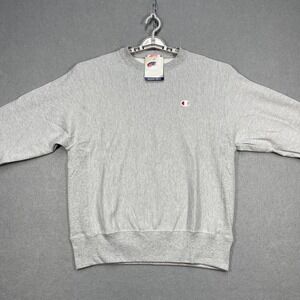 Champion Reverse Weave Sweatshirt Mens Medium Grey Crewneck Loose Fit Retro